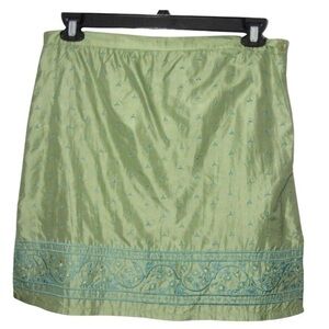 American Eagle Outfitters Gorgeous Green Silk Skirt